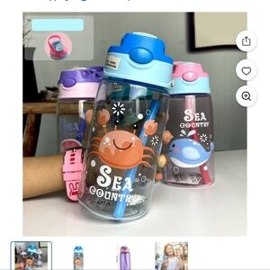 Kids Water Bottle - Blue ,purple, Green